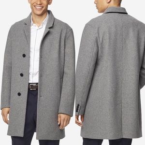 Cole Haans Grandseries Wool Blend Coat Grey Top